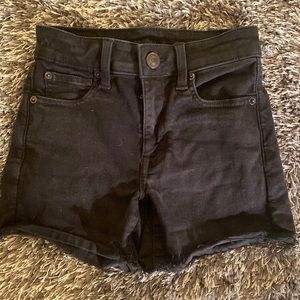 American Eagle Black Denim Shorts Size 00
